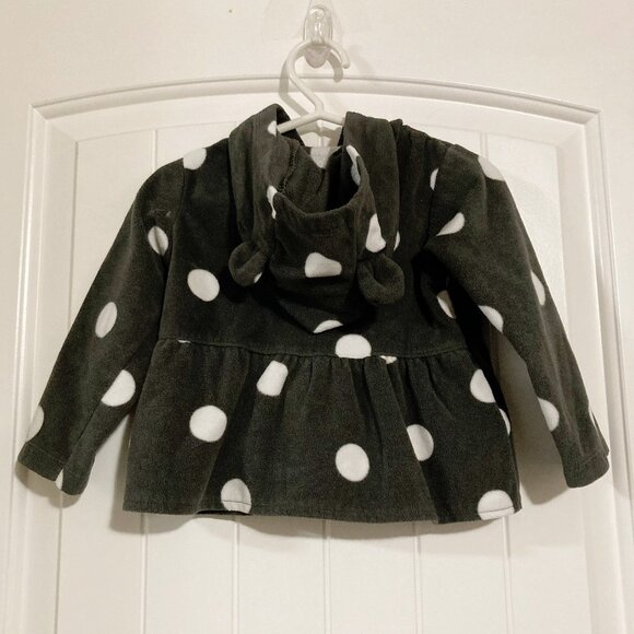 CARTER'S Toddlers' dark grey and white hooded jacket w/ animal ears ~ 18M - 24M - Picture 12 of 12